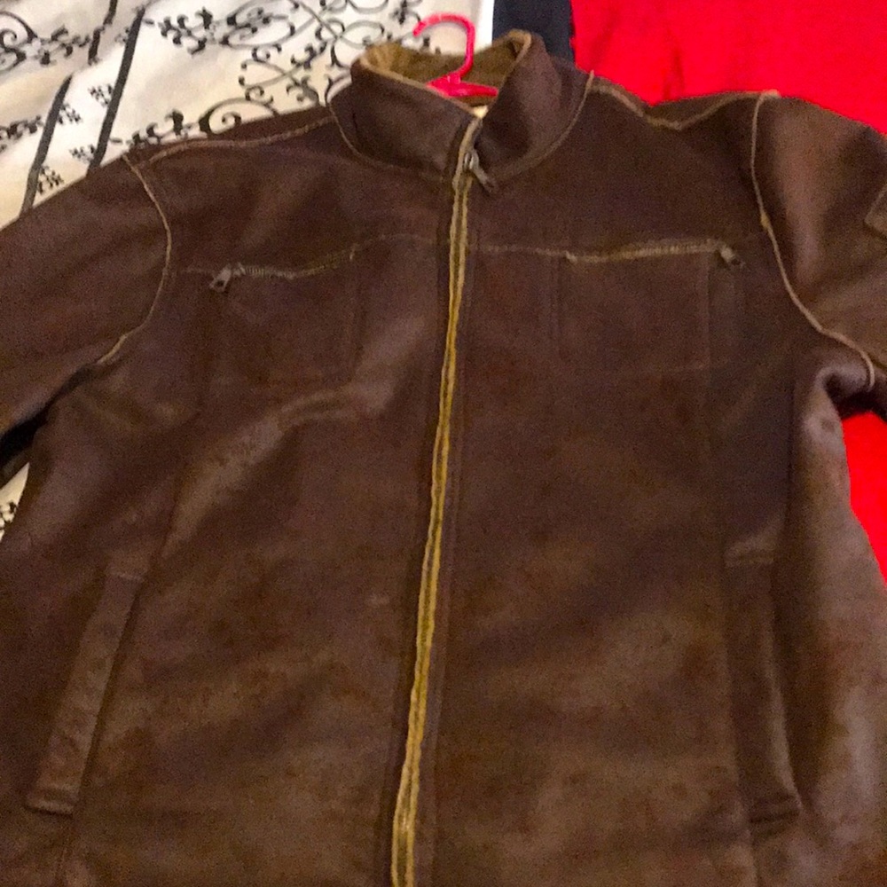 Brown suede X large jacket great condition